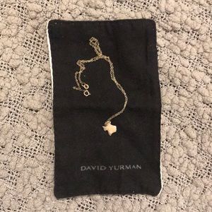 Small sterling silver TX necklace